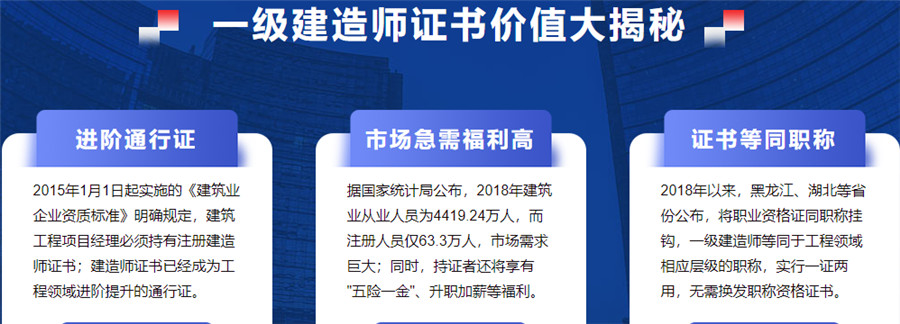 山西一级建造师培训费用