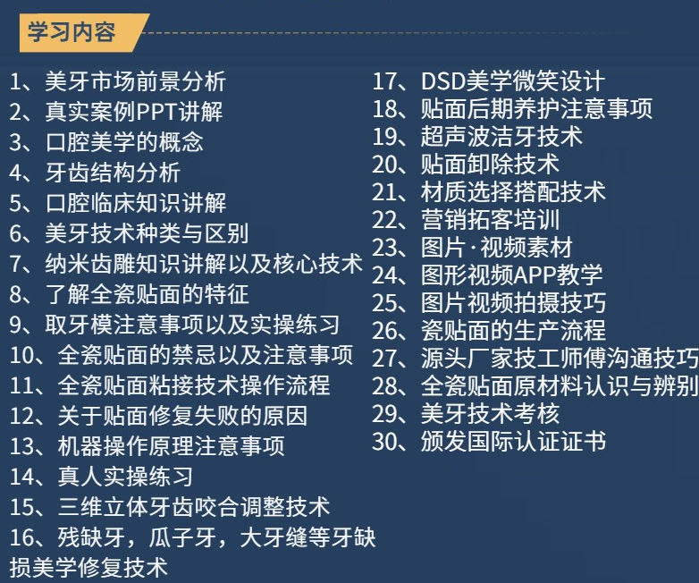 上海美牙培训机构排名