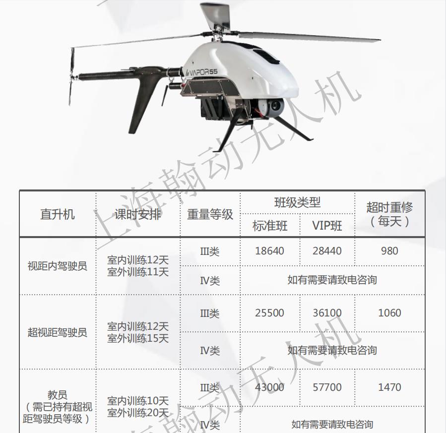 上海排名top10的直升机无人机驾驶证培训机构