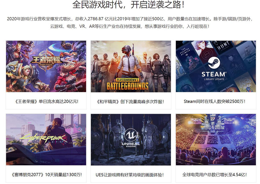 国内正规游戏设计培训学校十大排名