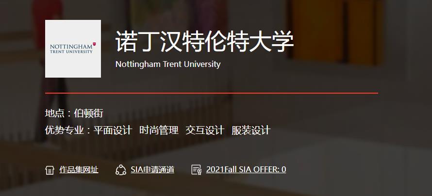 英国诺丁汉特伦特大学2022申请机构实力排名