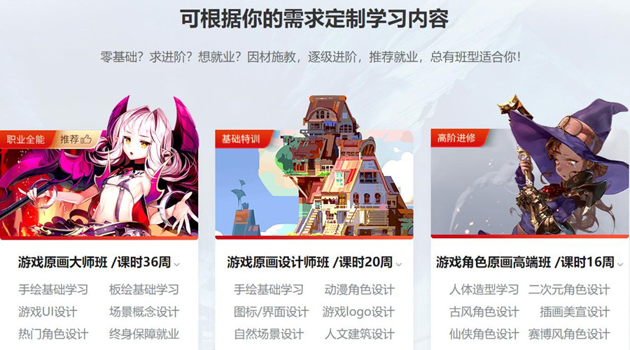 国内十大游戏原画设计培训机构人气排名一览