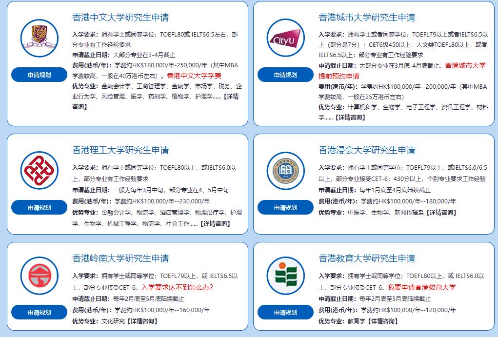 国内十大香港研究生留学申请中介机构实力排名一览