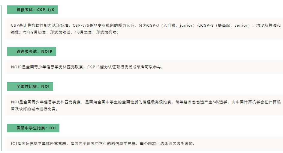 青少年信息学奥林匹克竞赛（NOI）介绍