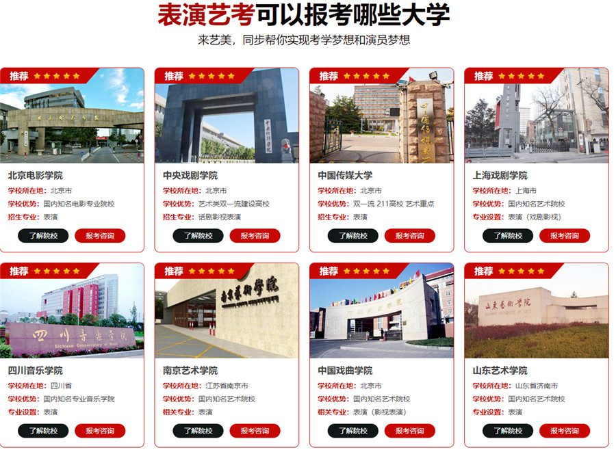 广州专业影视表演培训机构五大排名一览汇总