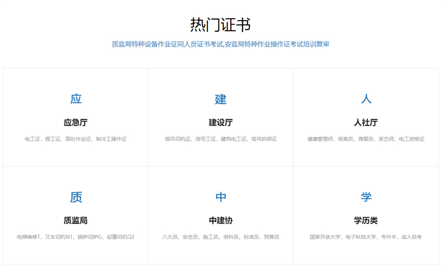 国内排名好的特种作业考证培训机构一览表-排名前十推荐