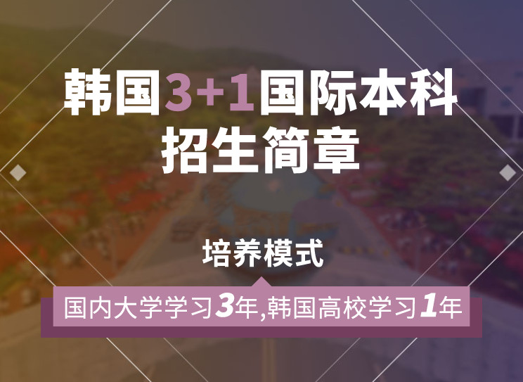 2023年韩国3+1国际本科项目介绍