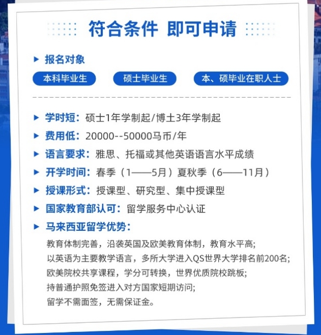 十大西安正规马来西亚留学中介排名更新