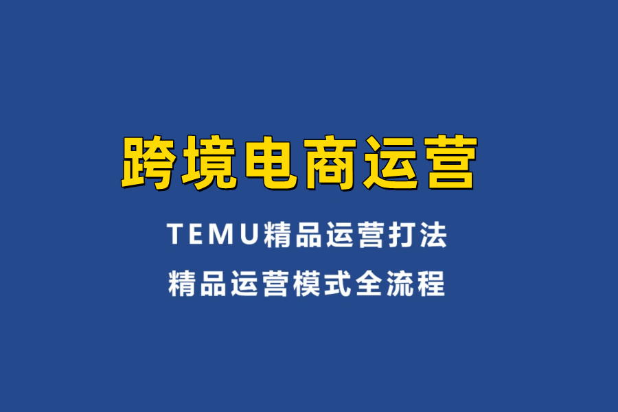 Temu平台运营培训 Temu平台运营培训