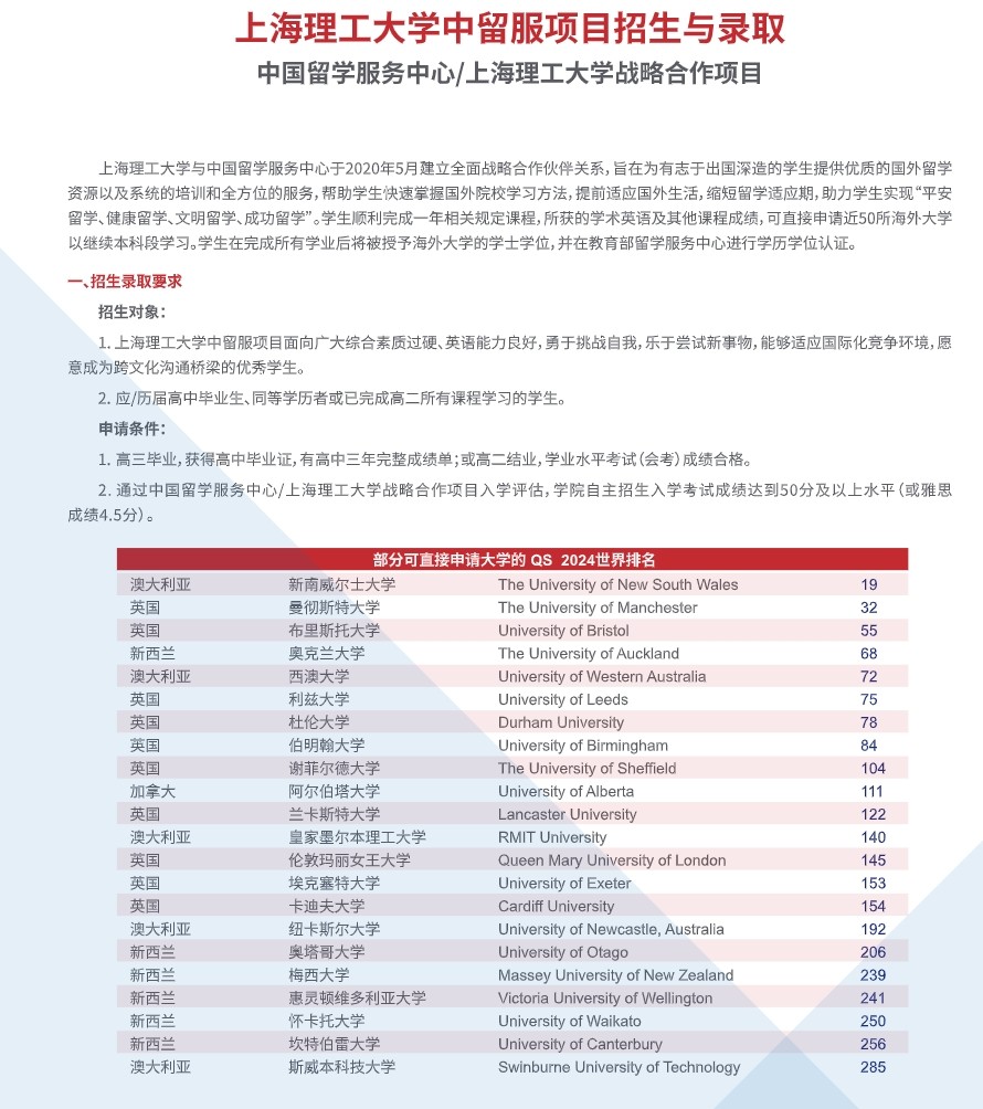 2025年上海理工大学中英国际学院学士学位 2025年上海理工大学中英国际学院学士学位