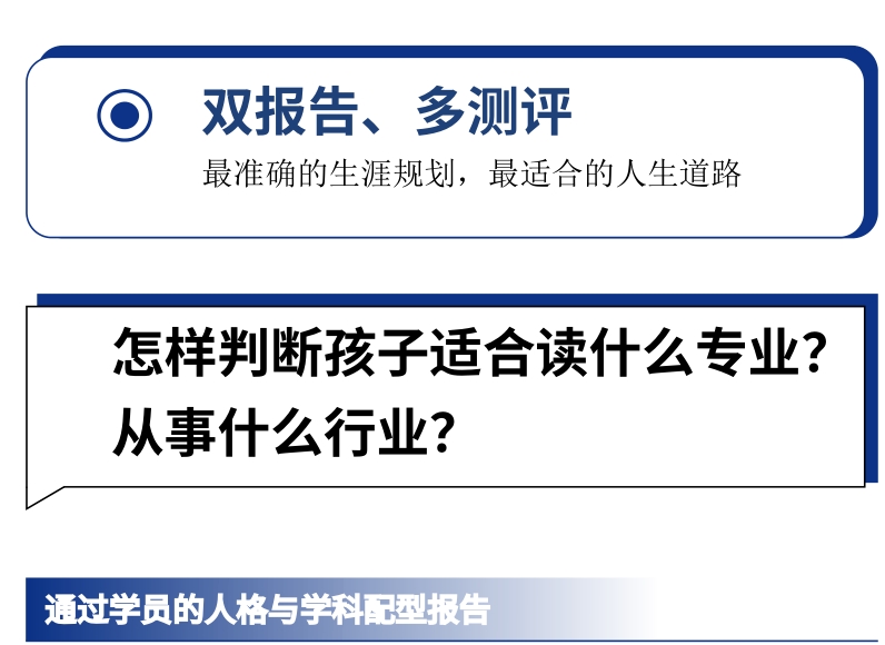 双报告、多测评——人格与学科配型报告解读