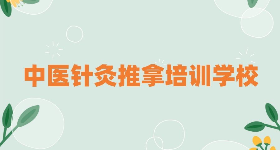 2025十大正规中医针灸推拿培训学校一览表 2025十大正规中医针灸推拿培训学校一览表