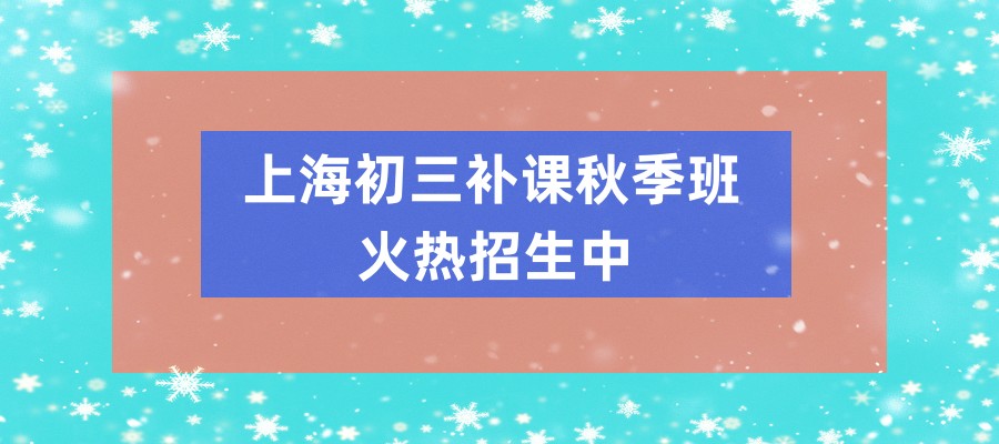 快来!2025上海昂立中学生初三补课秋季班火热招生中_上海昂立中学生补习学校