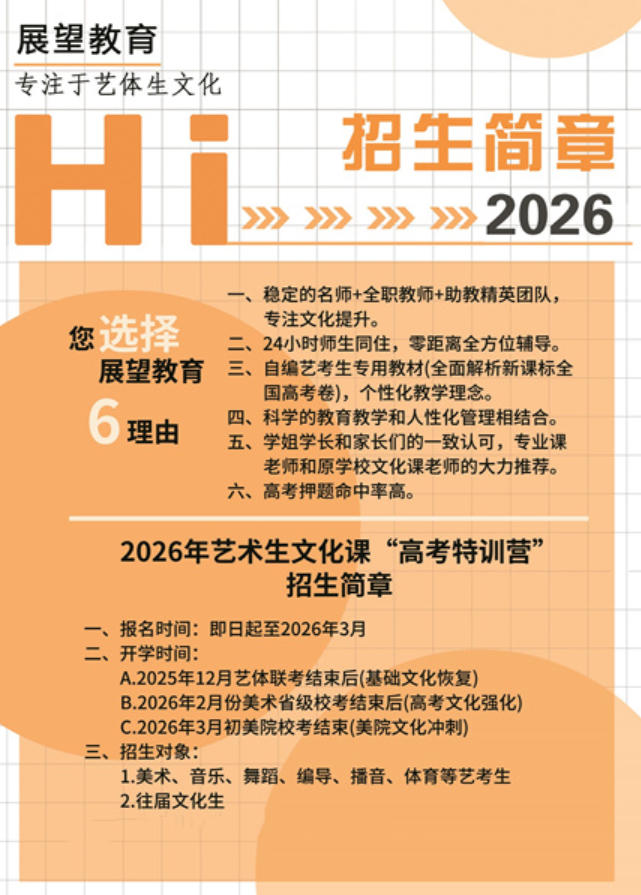 艺考文化课集训班 艺考文化课集训班