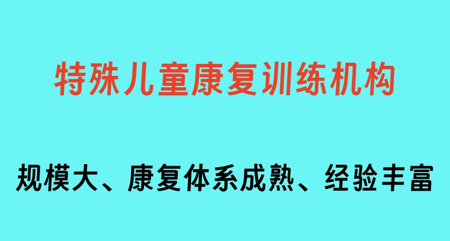天津自闭症特殊儿童干预机构