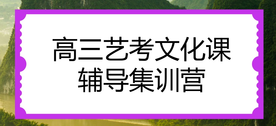 高三艺考文化课辅导集训营