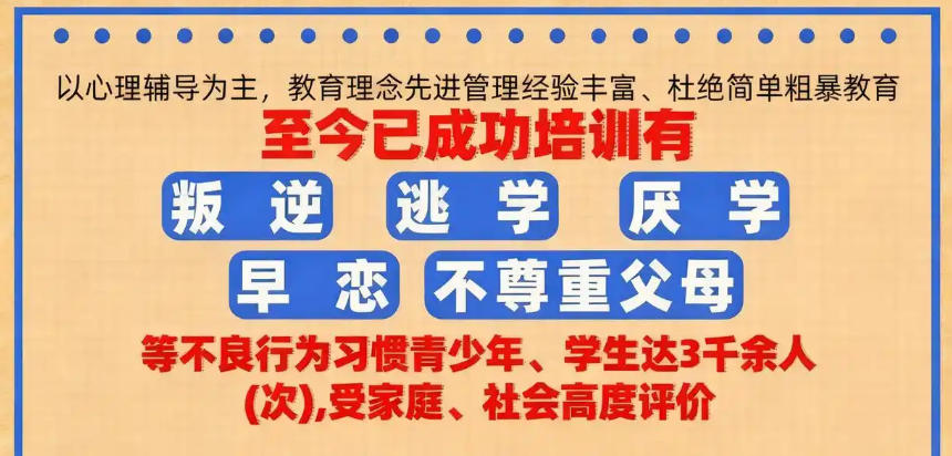 叛逆期少年全封闭特训学校