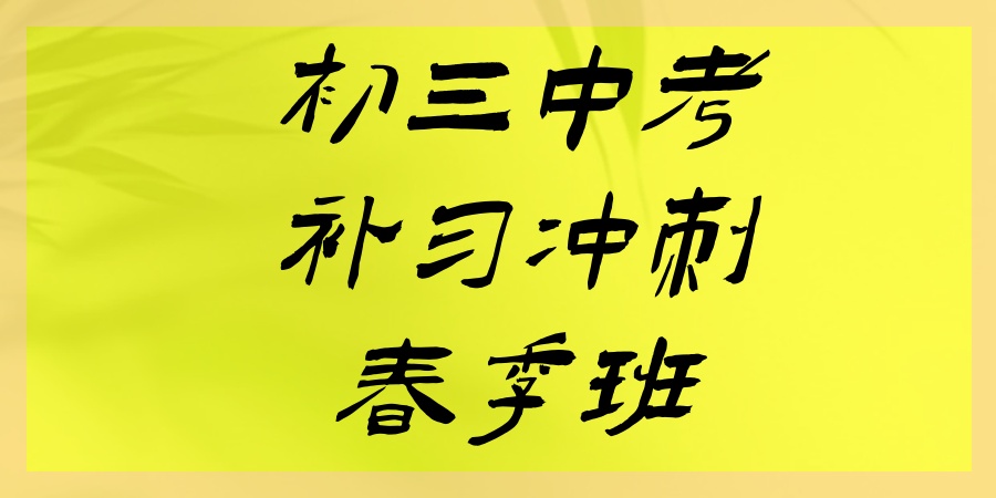 初三中考补习冲刺春季班