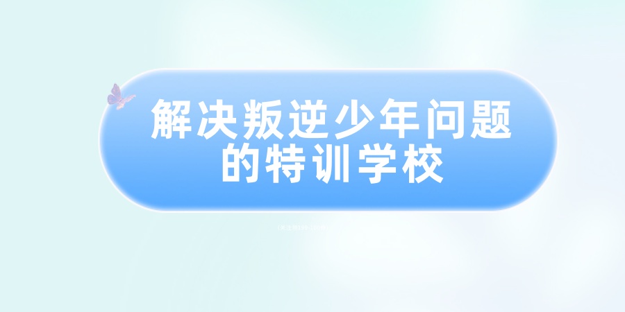 解决叛逆少年问题的特训学校