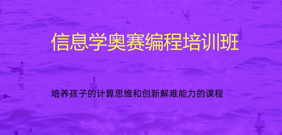信奥赛编程培训班 信奥赛编程培训班