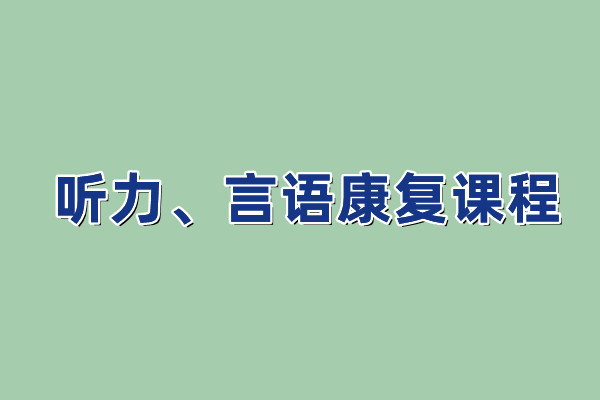 听力、言语康复课程