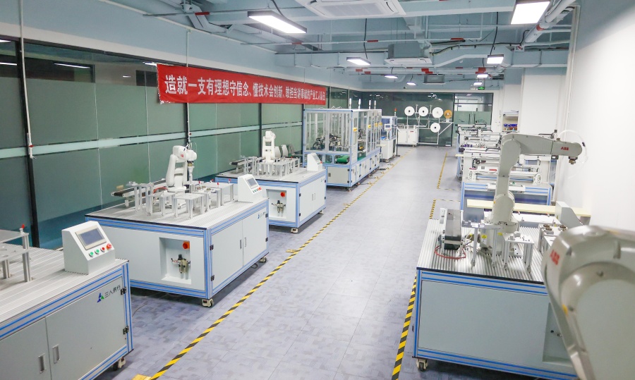 深圳三人易行plc编程学校_实训中心