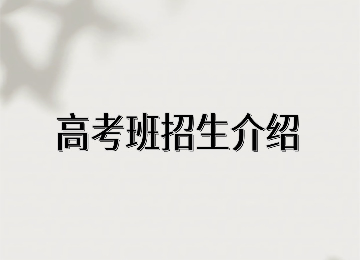 高考班招生计划