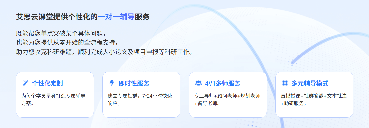 艾思云课堂论文辅导_机构的1V1论文辅导服务