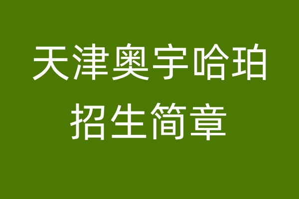 天津奥宇哈珀国际高中招生简章一览