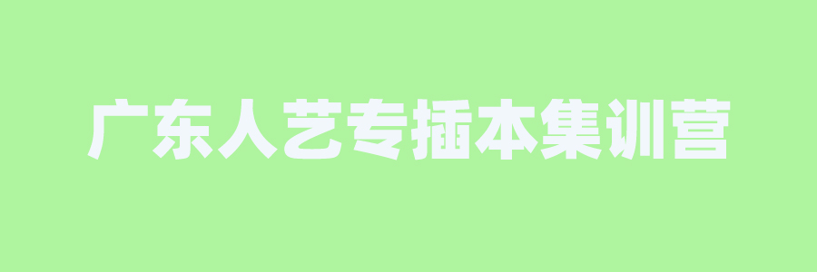 广东人艺专插本集训营