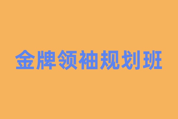 金牌领袖规划班