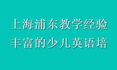 上海浦东教学经验丰富的少儿英语培训怎么选？内行家长都在看这几点